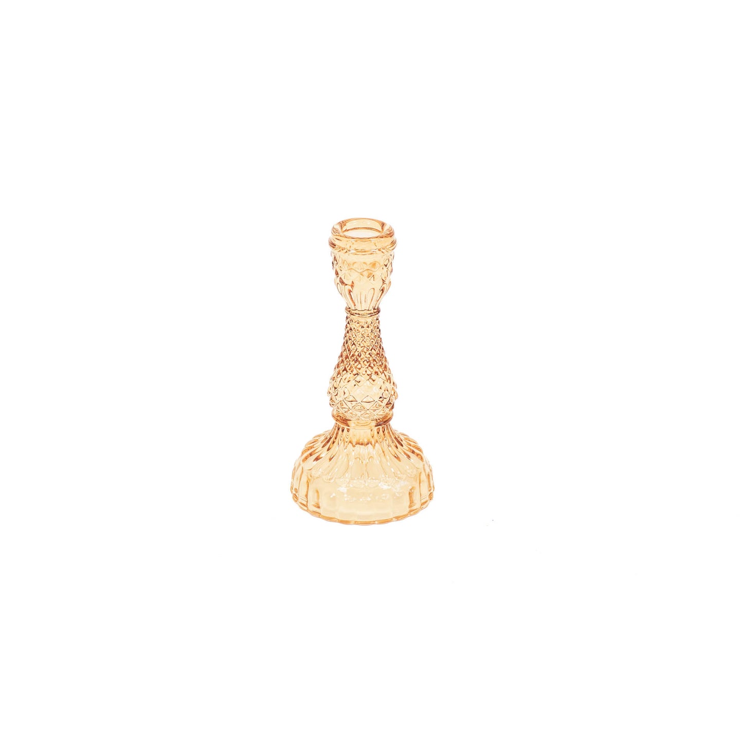 HV Glass Candleholder - Amber - 8,5x16cm