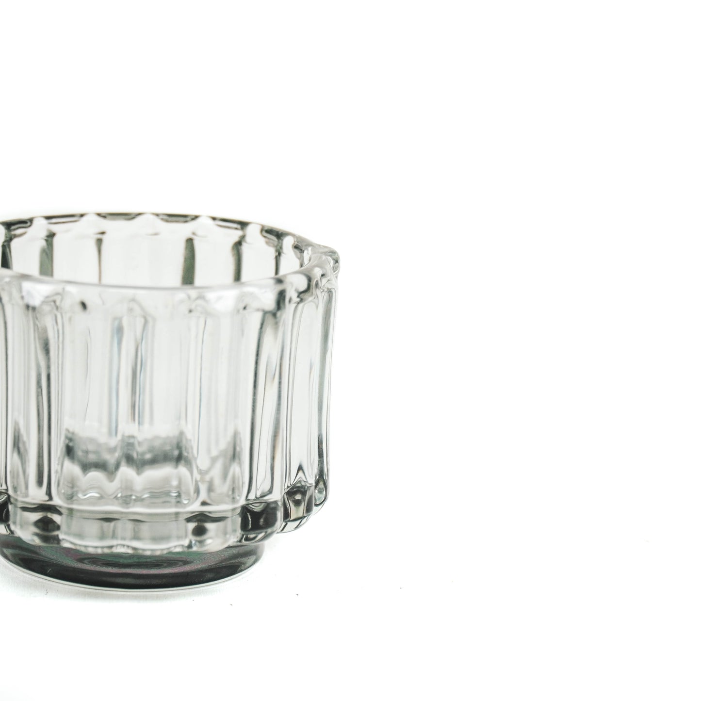 HV Glass Tealightholder Candleholder - Smokey - 8x6.5cm