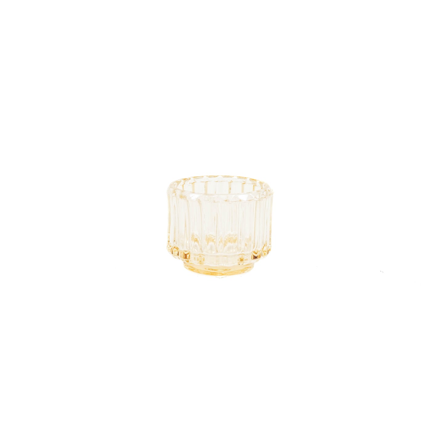 HV Glass Tealightholder Candleholder - Amber - 8x6.5cm