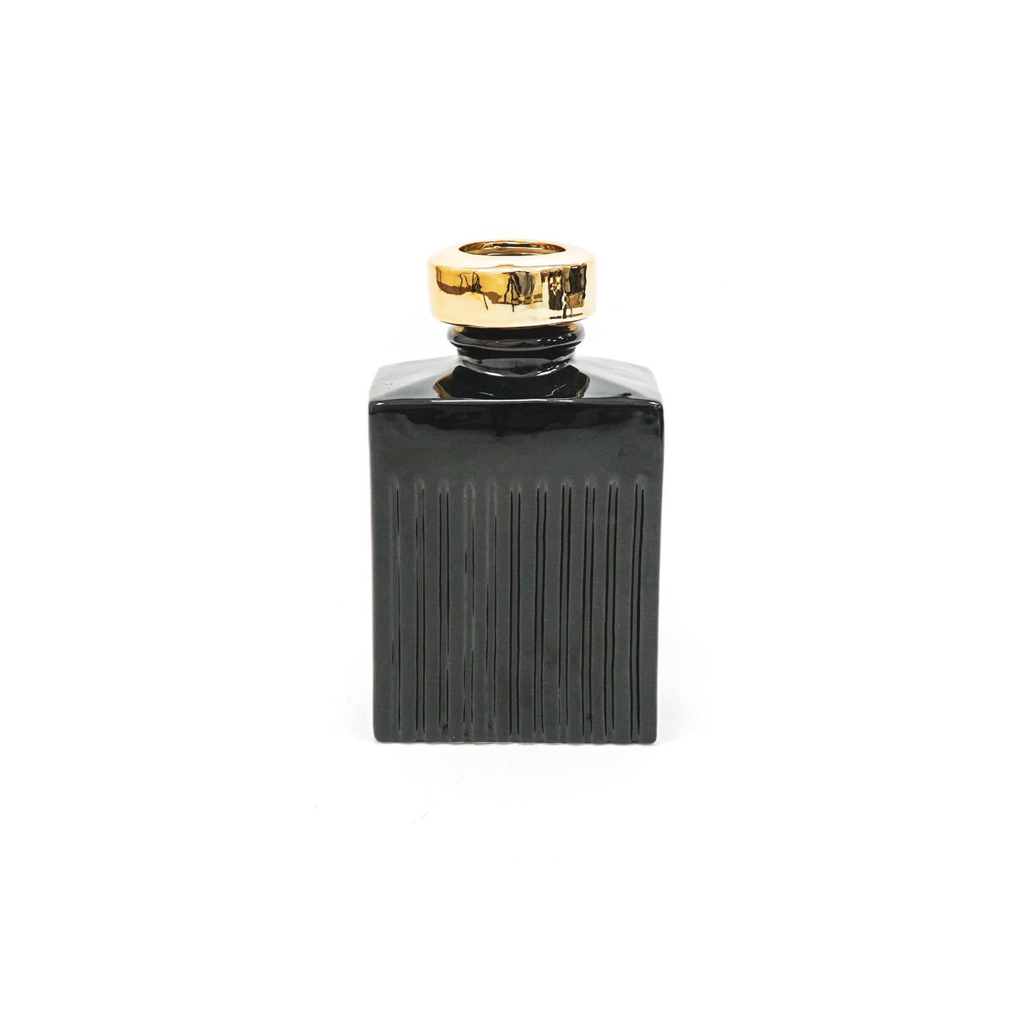 HV Home de Cologne Vase - Black/Gold - 14.5x9.3x25.1CM
