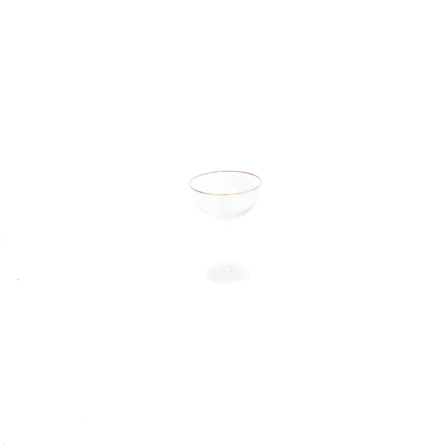 HV Champaign Glass - Clear/Goud - Set of 2 - 11x11x15 cm