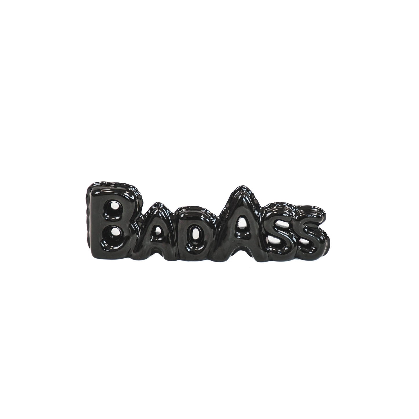 Housevitamin Balloon ornament 'Badass' - Black - 31,5x4x9,8cm