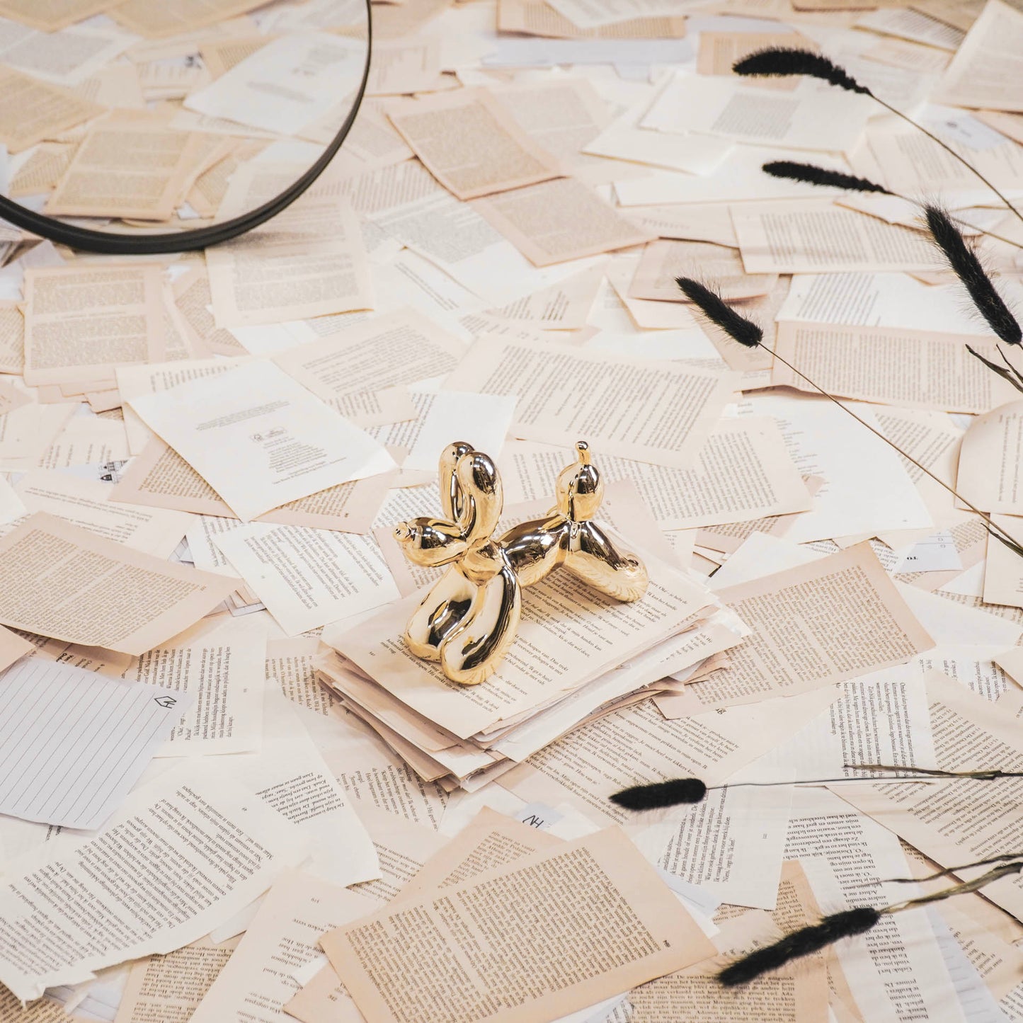 Ornament - Balloon Dog - Ceramic - Gold - 18x7x14,5cm